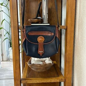 Black and Brown Leather Crossbody Bag